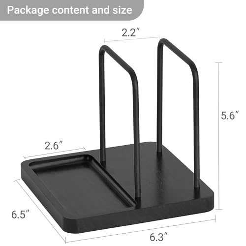 Napkin Holder for Table Farmhouse Wooden Napkin Dispenser Rustic Paper Napkin Storage for Kitchen Dining Room Coffee Bar, Black