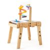 Sand and Water Table for Toddlers Ages 3+, Kids Wooden Sensory Activity Table with 2 Collapsible Storage Bins, Acrylic Painting