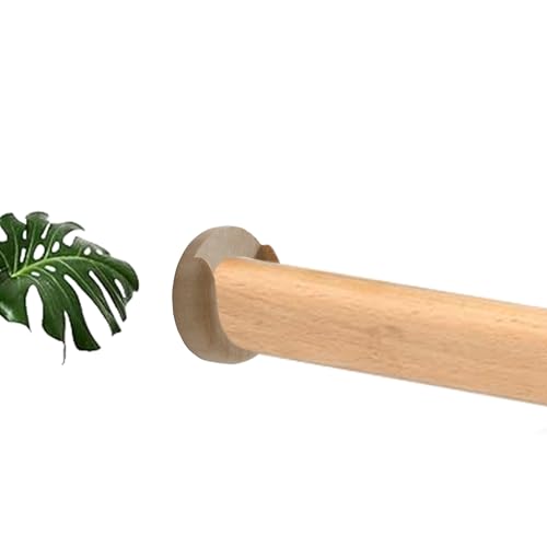 4 Pack Wooden Closet Pole Sockets, 1-3/8" Closet Rod Holders Closet Rod Brackets Closet Pole Socket for Wardrobe Curtain