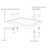 Acacia Wood Serving Tray – 17" x 13" Ottoman Tray with Metal Handles for Coffee Table, Breakfast, Snacks, Tea, Food – Decorative