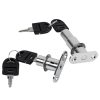 Useful Cam Cylinder Locks 22mm Tongue Door Bolt Latch Wooden Cabinet Wardrobe with Key 1Pcs