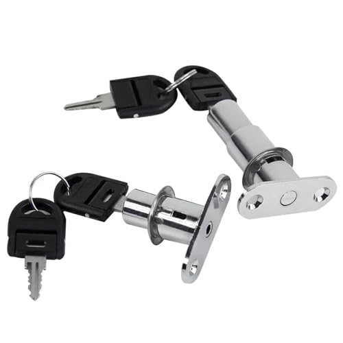 Useful Cam Cylinder Locks 22mm Tongue Door Bolt Latch Wooden Cabinet Wardrobe with Key 1Pcs