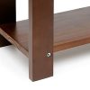 Solid Pine Wood Entryway Shoe Rack Bench, Espresso, 10.4" D x 27.56" W x 17.72" H