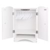 Wooden Baby Doll Closet, Wooden Furniture Armoire Dolls Wardrobe for Baby Doll Clothes Storage, Fit 12-16 Inch Doll Clothes,