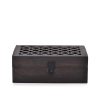 Mango Wood Decorative Wooden Box with Hinged Lid Ideal for Keepsakes, Trinkets, Jewelry and Other Stash (8" x 5" x 3")