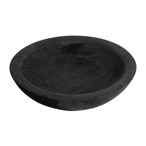 Hand Carved Wooden Decorative Bowl for Home Entryway Decor, Wood Centerpiece Bowl for Coffee Table Decor, Wood Dough Bowl for
