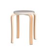 Wood Stools, Set of 2 Wooden Stackable Stool Extra Seating for Kids, Guests, Portable Round 16.5-Inch, Counter Height Stools for