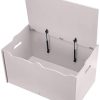 Kids Toy Box, Wooden Organizer Storage Chest, Gray, 30" x 18" x 19"