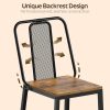 Dining Chairs, Kitchen Chairs Set of 2, Wooden Dining Chairs with Back Support, for Living Room, Dining Room, Kitchen, Rustic