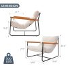 Sherpa Accent Chair, Boucle Arm Chair Living Room Chair, Reading Accent Chair, Mid Century Modern Bedroom Chair,Teddy Armchair