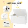 Wooden Toy Chest for Kids, Toddler Toy Storage Box with Flip-Top Lid and Safety Hinge, 32.68 x 17.91 x 24.02 Large Kids Storage