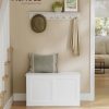 Storage Chest, Storage Trunk with 2 Safety Hinges, Storage Bench, Shoe Bench, Farmhouse Style, 15.7 x 31.5 x 18.3 Inches, for