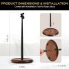 Paper Towel Holder Countertop, Cute Bunny Design - Natural Solid Wood Base with Iron Rod, Wooden Paper Towel Holder countertop