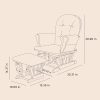 Premium Hoop Glider & Ottoman (Espresso with Beige) — GREENGUARD Gold Certified, Solid Wood Craftsmanship, Convenient Storage