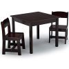 MySize Kids Wood Table and Chair Set (2 Chairs Included) - Ideal for Arts & Crafts, Snack Time, Homework & More - Greenguard
