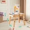 Sand and Water Table for Toddlers Ages 3+, Kids Wooden Sensory Activity Table with 2 Collapsible Storage Bins, Acrylic Painting