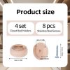 Wood Closet Pole Socket, Closet Pole Socket, Wooden Closet Rod Holders for Closet Poles for Hanging Clothes, Wooden Closet Rod