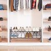 Expandable Shoe Rack, 8 Pairs Stackable Small Shoe Rack, Metal Adjustable Shoes Organizer for Closet, Entryway, Hallway, Garage,