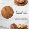13" Acacia Lazy Susan Organizer for Table - Wooden Lazy Susan Turntable - Wood Kitchen Turntable Storage Food for Cheese Boards,
