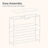 Shoe Rack with 4 PU Shelves, 5-Tier Shoe Storage Organizer for Closet and Entryway, Holds 12-16 Pairs of Shoes, Sturdy Metal