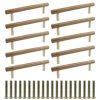 10Pcs Wood Drawer Pulls,5 inch Hole Center Pull Handles Wood,Wooden Handles for Dresser Drawers,Cabinets,Kitchen,Wardrobe