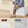 Storage Chest, Storage Trunk with 2 Safety Hinges, Storage Bench, Shoe Bench, Farmhouse Style, 15.7 x 31.5 x 18.3 Inches, for