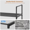 Shoe Rack, 3-Tier Shoe Organizer, Metal Storage Shelf, for 16-20 Pairs, Stackable, for Entryway, 11.75 x 36.5 x 21.5 Inches,