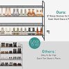 4 Tier Long Shoe Organizer for Closet, Metal Shoe Rack Wide Shoe Storage Organizer 30-Pairs Shoe Shelf for Bedroom, Floor,