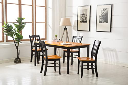 Shaker Chair, Black/Oak, Set of 2