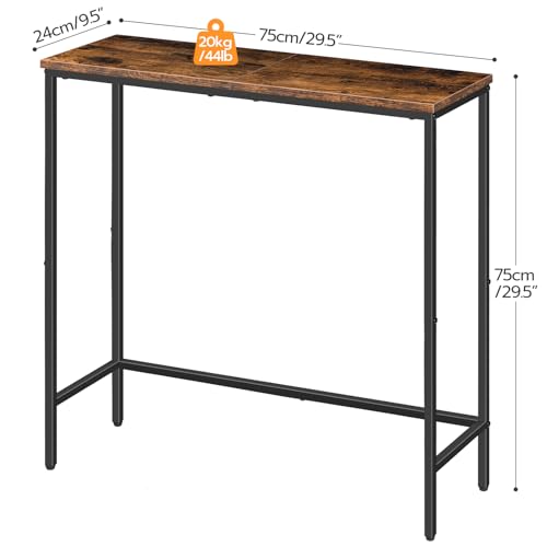 Narrow Console Table, 29.5" Small Entryway Table, Thin Sofa Table, Side Table, Display Table, for Hallway, Bedroom, Living Room,