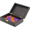 Black Wooden Keepsake Box with Gold Clasp - 6″ × 4″ × 2″ Painted Storage Case for Jewelry, Photos, Crafts & Gifts
