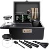 Bamboo Smell Proof Container Locking Box, Large Wooden Storage Box with Glass Jar, Christmas Gifts for Men Women, Home Decor &