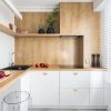Half Moon Drawer Handles, 4PCS Wooden Semi Circle Pulls Beech Wood Wardrobe Hardware Double Hole Handle for Cabinet Door