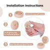 Wood Closet Pole Socket, Closet Pole Socket, Wooden Closet Rod Holders for Closet Poles for Hanging Clothes, Wooden Closet Rod