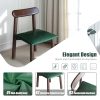 2 Pack Solid Wood Small Chairs with Curved Backrest, Classic and Durable Wooden Chairs for Home and Kitchen with Comfortable