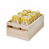 iDesign Paulownia Wood Collection Storage Bin with Handles, 15" x 10" x 6", Natural