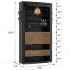 10 Tier Shoe Rack with Covers,Large Capacity Stackable Tall Shoe Shelf Storage to 50-55 Pairs Shoes and Boots Sturdy Metal Free