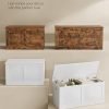 Storage Chest, Storage Trunk with 2 Safety Hinges, Storage Bench, Shoe Bench, Farmhouse Style, 15.7 x 31.5 x 18.3 Inches, for
