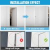Invisible Door Hinge,180 Degree Heavy Duty Zinc Alloy Concealed Cabinet Hinges Silent Smooth Operation Supports 5KG/11lb for