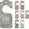 8 Pcs Set Pastels Baby Closet Dividers for Clothing Organizer, Double-Sided Baby Wardrobe Organizer Divider Wooden Clothes Size