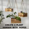 Nesting Wood Storage Crates (Set of 3) - Light Natural Acacia Wood Stackable Wooden Boxes for Storage & Organization -