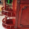 4PCS Wood Appliques Onlays Checkered Wood Carved Applique Decal for Cabinet Bed Fireplace Door Wardrobe Furniture