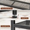 Entryway Table 44'' Sofa Console Table with 2 Fabric Drawers, Industrial Entry Way Shoe Rack with Metal Mesh Shelf for Front
