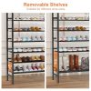 Large Shoe Rack 8 Tier Shoe Organizer, Heavy Duty Metal Shoe Storage Vertical Shoe Rack for Closet Front Door Entrance, Up to 28