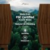 Wooden Folding Table - Original Acacia Wooden Small Foldable End Coffee Tables - FSC Certified Solid Wood Patio Side Table -