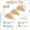24 Pcs Large Size Stable Wooden Table Number Holders 2. 4 Inch Wedding Table Name Stand Semicircular Design Place Card Holder