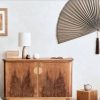 Half Moon Drawer Handles, 4PCS Wooden Semi Circle Pulls Beech Wood Wardrobe Hardware Double Hole Handle for Cabinet Door