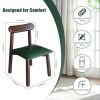 2 Pack Solid Wood Small Chairs with Curved Backrest, Classic and Durable Wooden Chairs for Home and Kitchen with Comfortable