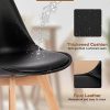 Dining Chairs Set of 4 Kitchen Mid-Century Modern Chairs with Wood Legs and PU Leather Cushion for Living Room Bedroom Outdoor