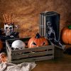 Rustic Brown Wood Decorative Storage Boxes with Cutout Handles - Country Style Nesting Crates, Open Top Pallet Design Bins, Set